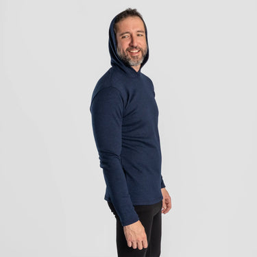 mens eco friendly pullover hoodie midweight color navy blue