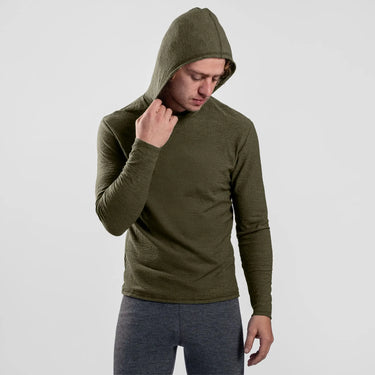 mens functional sun hoodie color green