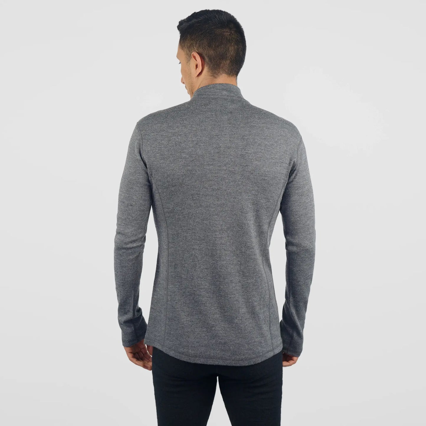 mens outdoor baselayer half zip color gray