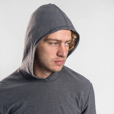 mens temperature regulate sun hoodie color gray