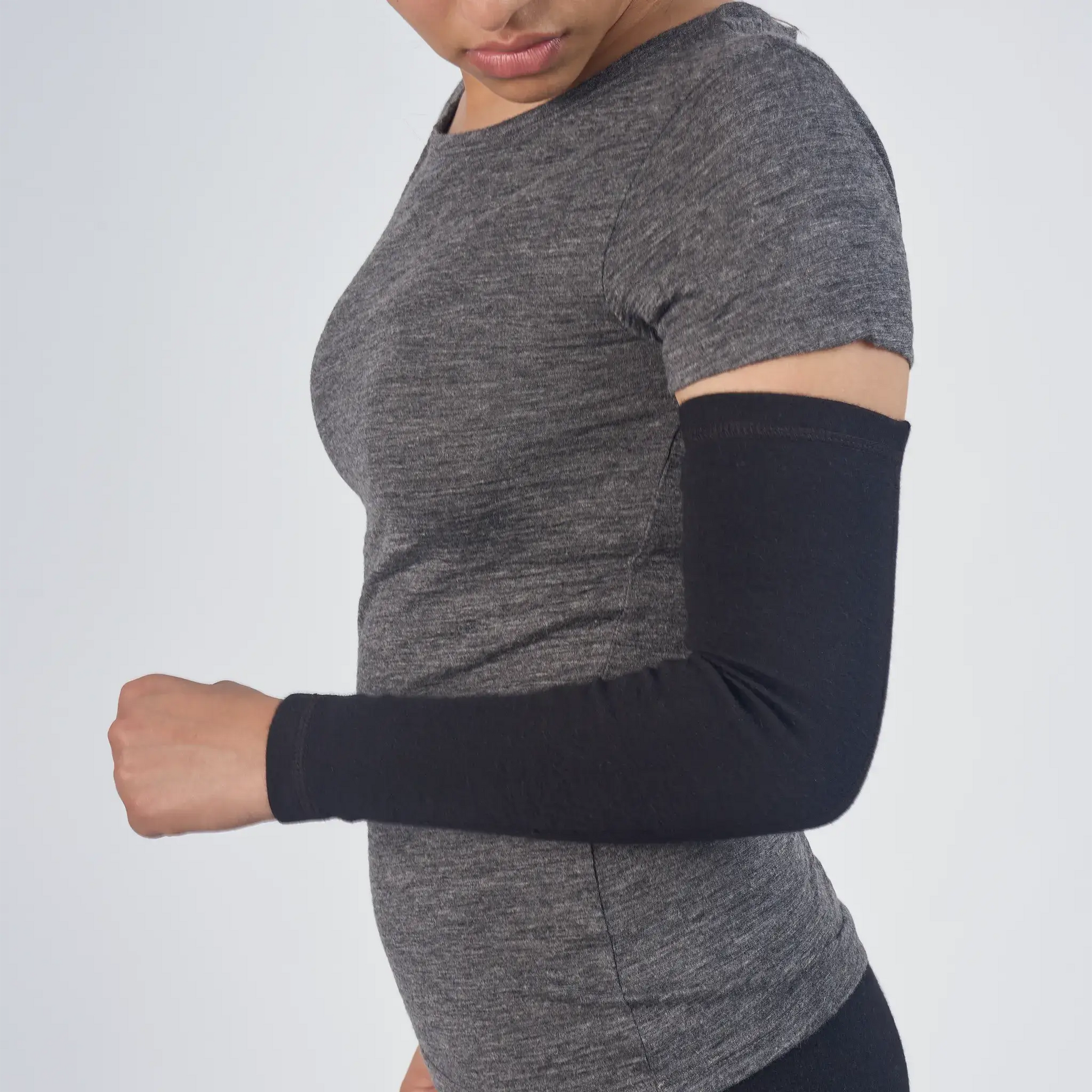 womens low impact dye sleeve lightweight color black