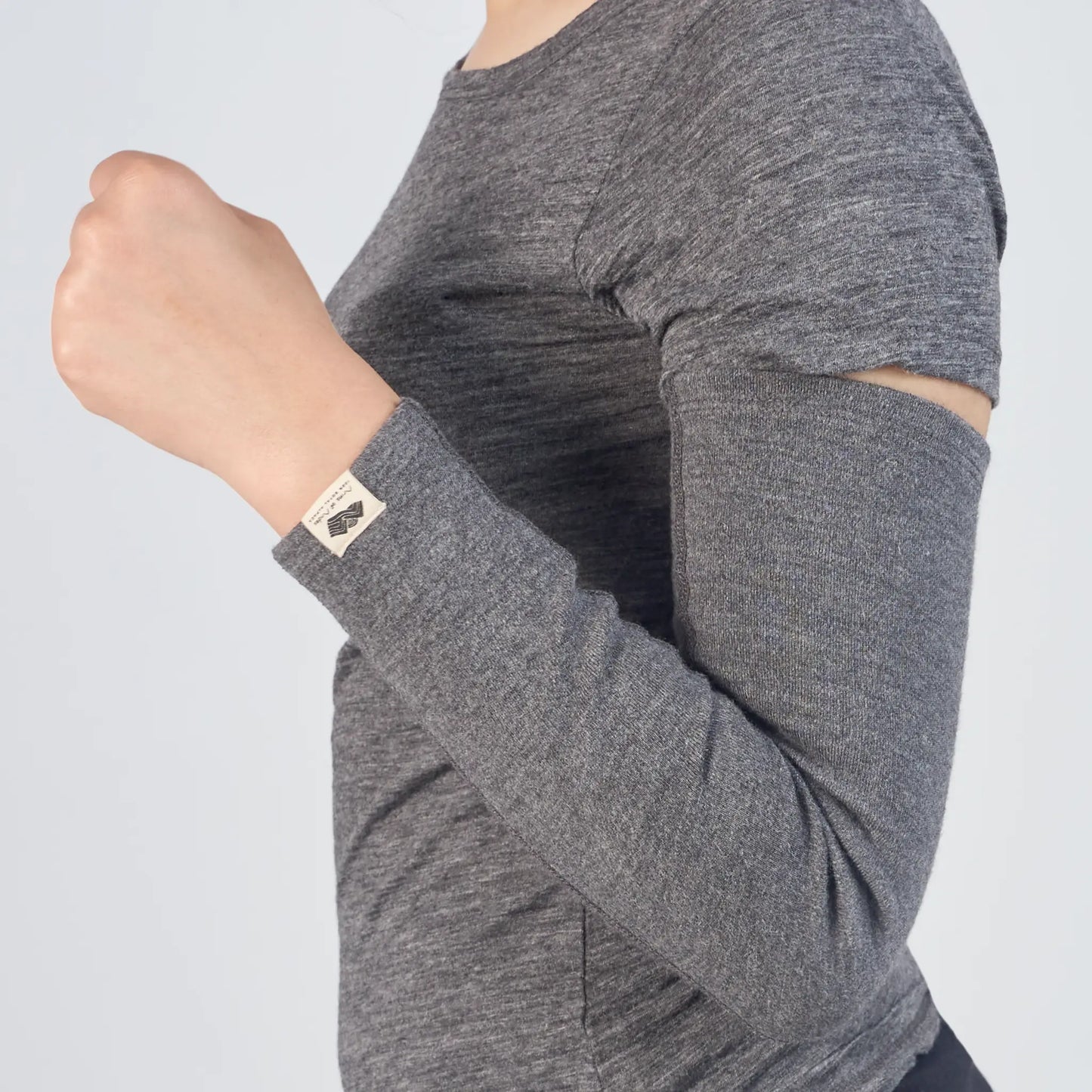 womens moisture wicking sleeve midweight color gray