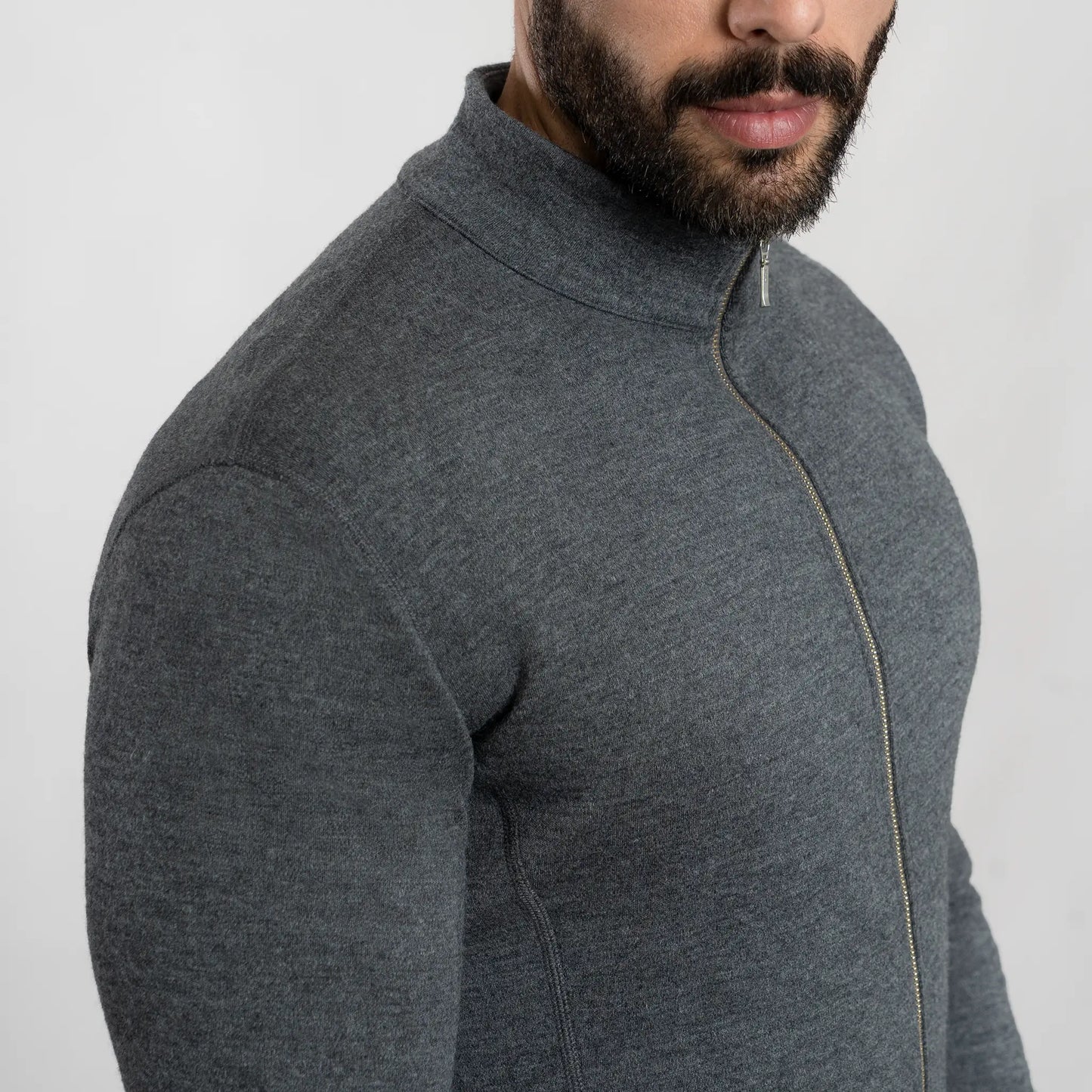 mens antiodor jacket full zip color gray
